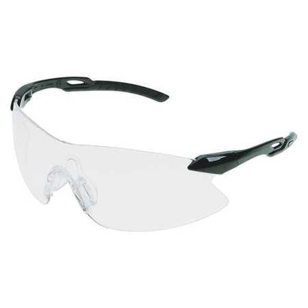 Safety Glasses,black Frame,clear (2 Unit