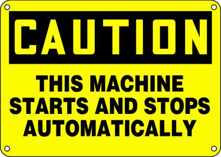 Caution Sign,10 X 14in,bk/yel,eng,text (