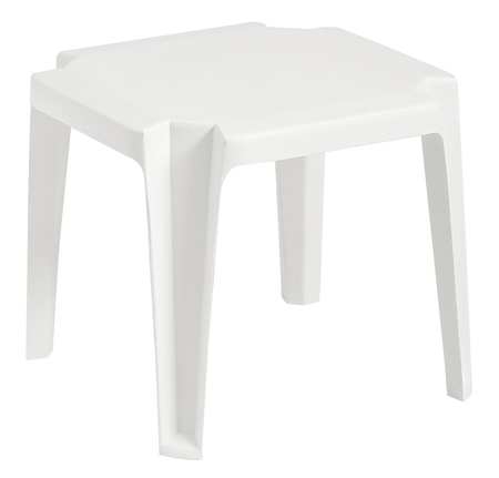 Side Table,low,17 In Square,white (1 Uni