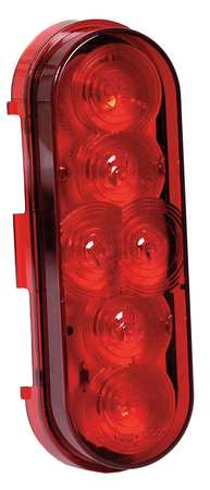 Stop/turn/tail Light,oval,red,6-3/8" L (