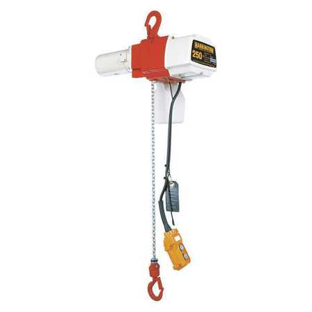 Electric Chain Hoist,250 Lb.,10 Ft. (1 U