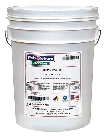 Syn Hydraulic Oil,food Grade,5gal,iso 32