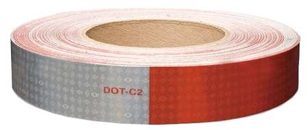 Reflective Tape,w 2 In,red/white (1 Unit