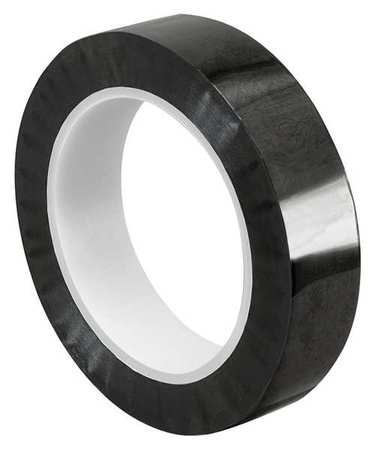 Metalized Film Tape,black,1/2in X 72yd (