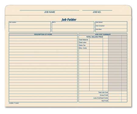 Job File Jacket,letter,pk20 (1 Units In