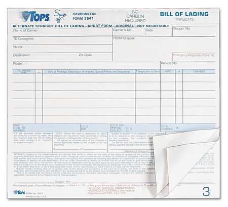 Hazardous Material Form,8-1/2" X 7",pk50