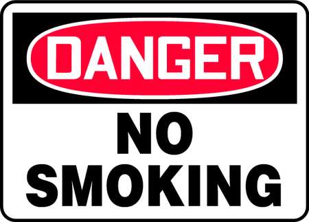 Danger No Smoking Sign,14 X 10in,al,eng