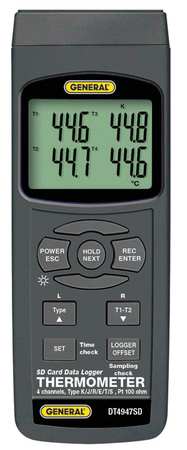 Thermocouple Thermometer,type K,4 Inputs