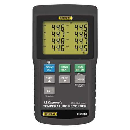 Temperature Recorder,type K,12 Inputs (1