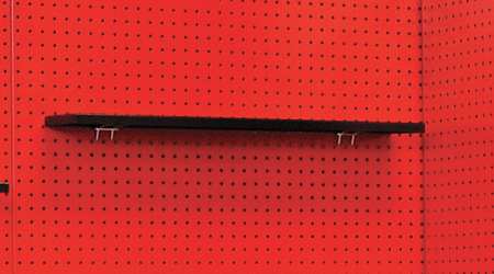 Pegboard Shelf,w 22 In,d 5 In,black (1 U