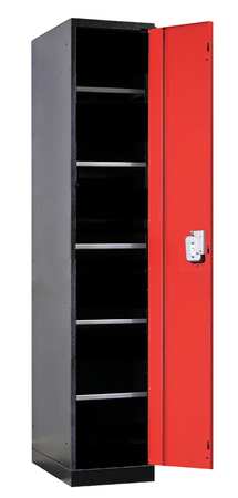 Wrdrb Lockr,solid,1 Wd,1 Tier,red/black