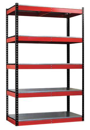 Boltlss Shlvng,freestndng,78"h,black/red