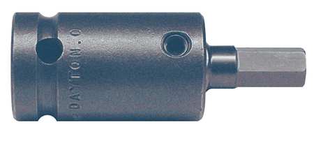 Socket Bit,1/2 In. Dr,8mm Hex (1 Units I