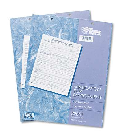 Employee Application Form,8-1/2 X 11,pk2