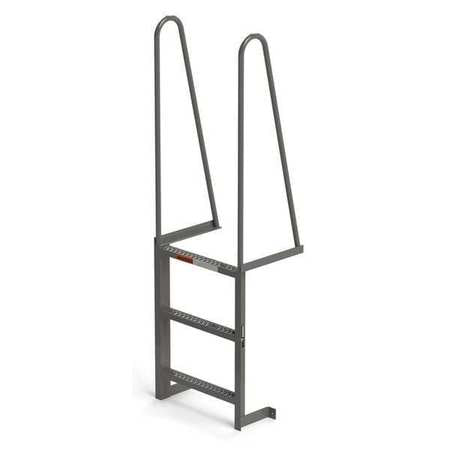 Fixed Dock Ladder,steel,walk Thru,6 Ft.