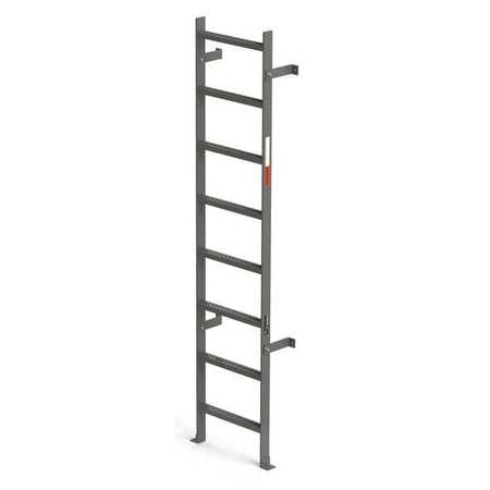 Vertical Ladder,rail Ext,steel,8 Ft. (1