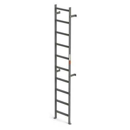 Vertical Ladder,rail Ext,steel,10 Ft. (1