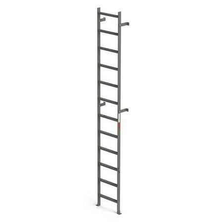 Vertical Ladder,rail Ext,steel,12 Ft. (1