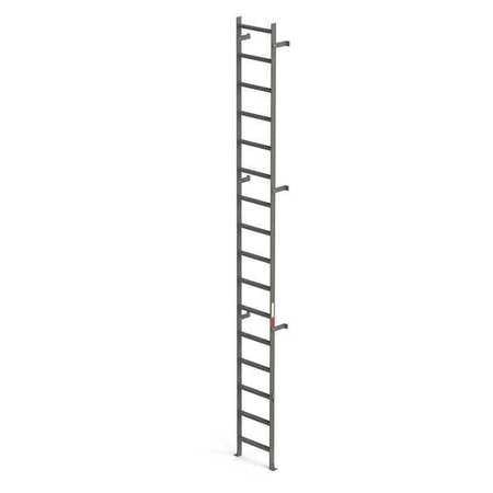 Vertical Ladder,rail Ext,steel,16 Ft. (1