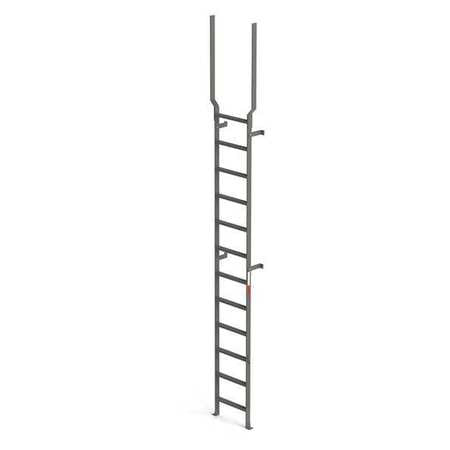 Vertical Ladder,rail Ext,steel,15 Ft.,3"