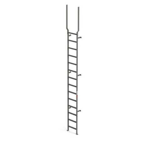 Vertical Ladder,rail Ext,steel,17 Ft.,3"