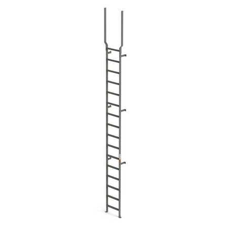 Vertical Ladder,rail Ext,steel,19 Ft.,3"