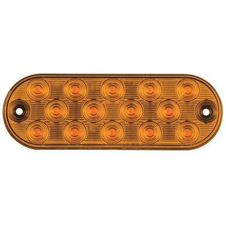 Led Warning Light,oval Thin,amber,6" (10