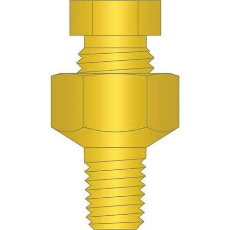 Tubing Connector,1/4"-28sae-lt(m),br Pl