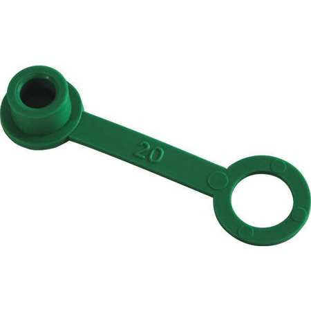 Grease Fitting Cap Tab,green (100 Units