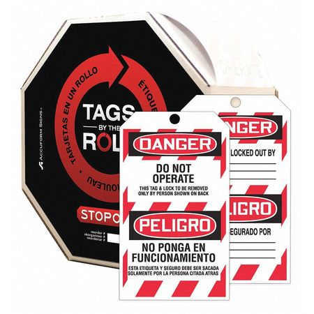 Danger Tags ,6-5/8"hx3"w,pk100 (1 Units