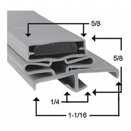 Refrigeration Door Gasket,12-3/16"x27" (