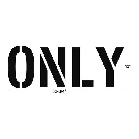 Stencil,12",only,1/16" (1 Units In Ea)