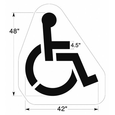 Stencil,large Handicap,1/8" Thick (1 Uni