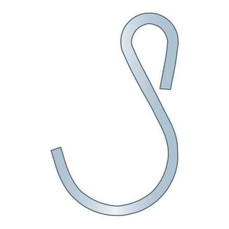 S-hook,.120"x 2-1/8" Zinc (250 Units In