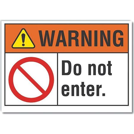 Warning Sign,do Not Enter,7"x10" (1 Unit