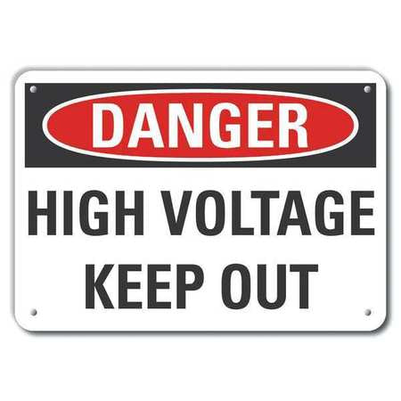 Alum Danger High Voltage Keep,10"x7" (1