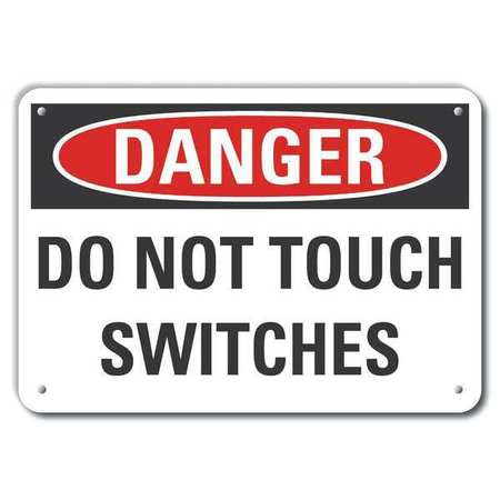 Alum Danger Do Not Touch,10"x7" (1 Units