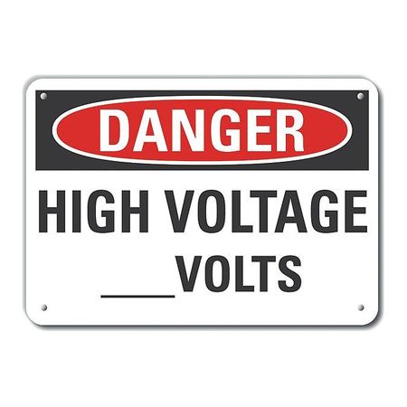 Alum Danger High Voltage,10"x7" (1 Units