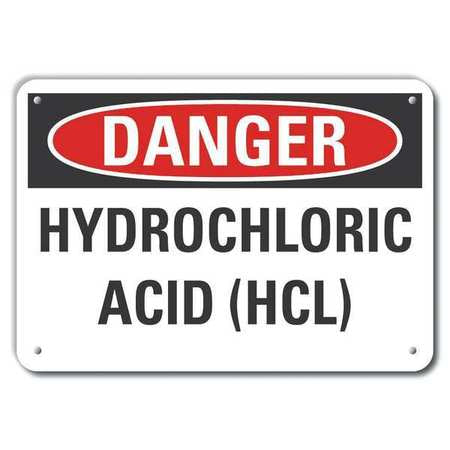 Alum Danger Hydrochloric Acid,14"x10" (1