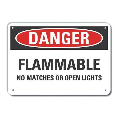 Alum Danger Flammable No,10"x7" (1 Units