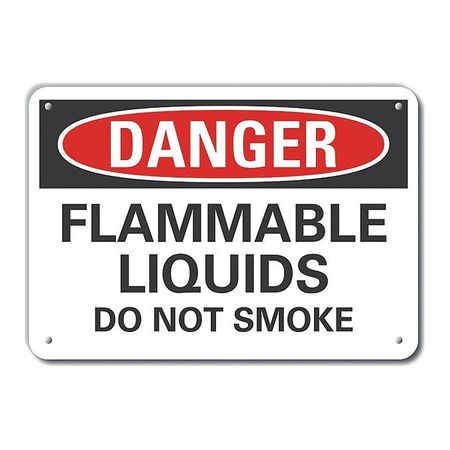 Alum Danger Flammable Liquids,10"x7" (1