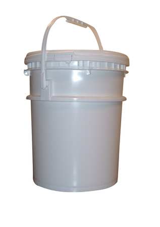 Pail,screw Top,round,5 Gal,hdpe,white (1