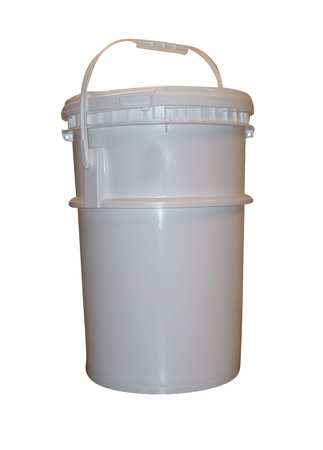 Pail,screw Top,round,6 Gal,hdpe,white (1