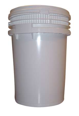 Pail,screw Top,round,12 Gal,hdpe,white (