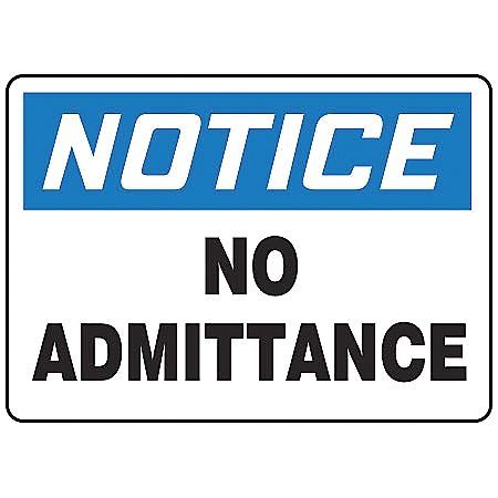 Restricted Area Sign,7"x10",plastic (1 U