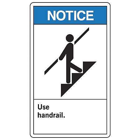 Notice Sign,10 X 7in,bl And Bk/wht,eng (