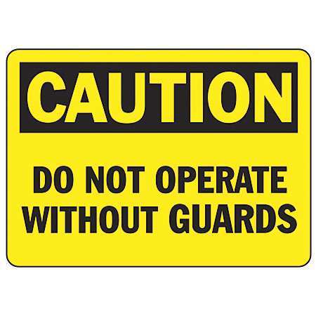 Caution Sign,7 X 10in,bk/yel,plstc,eng (