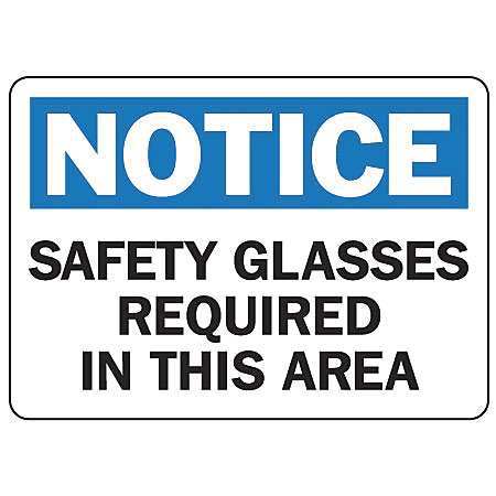 Notice Sign,10 X 14in,bl And Bk/wht,eng