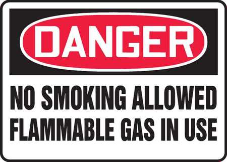 Danger No Smoking Sign,10 X 14,eng (1 Un