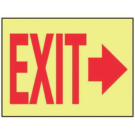 Exit Sign,exit,7"x10" (1 Units In Ea)